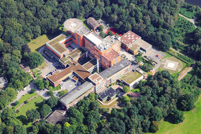 Bild: BG Klinikum in Duisburg aus der Vogelperspektive