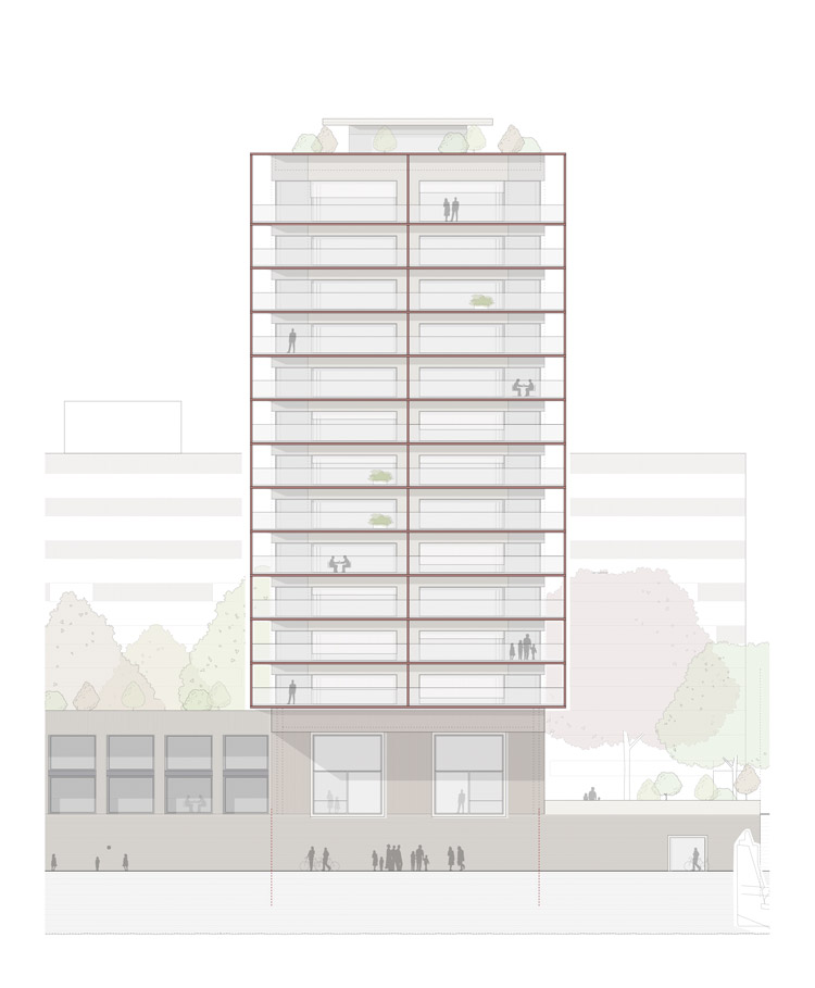 Kita-Gebäude als Zeichnung