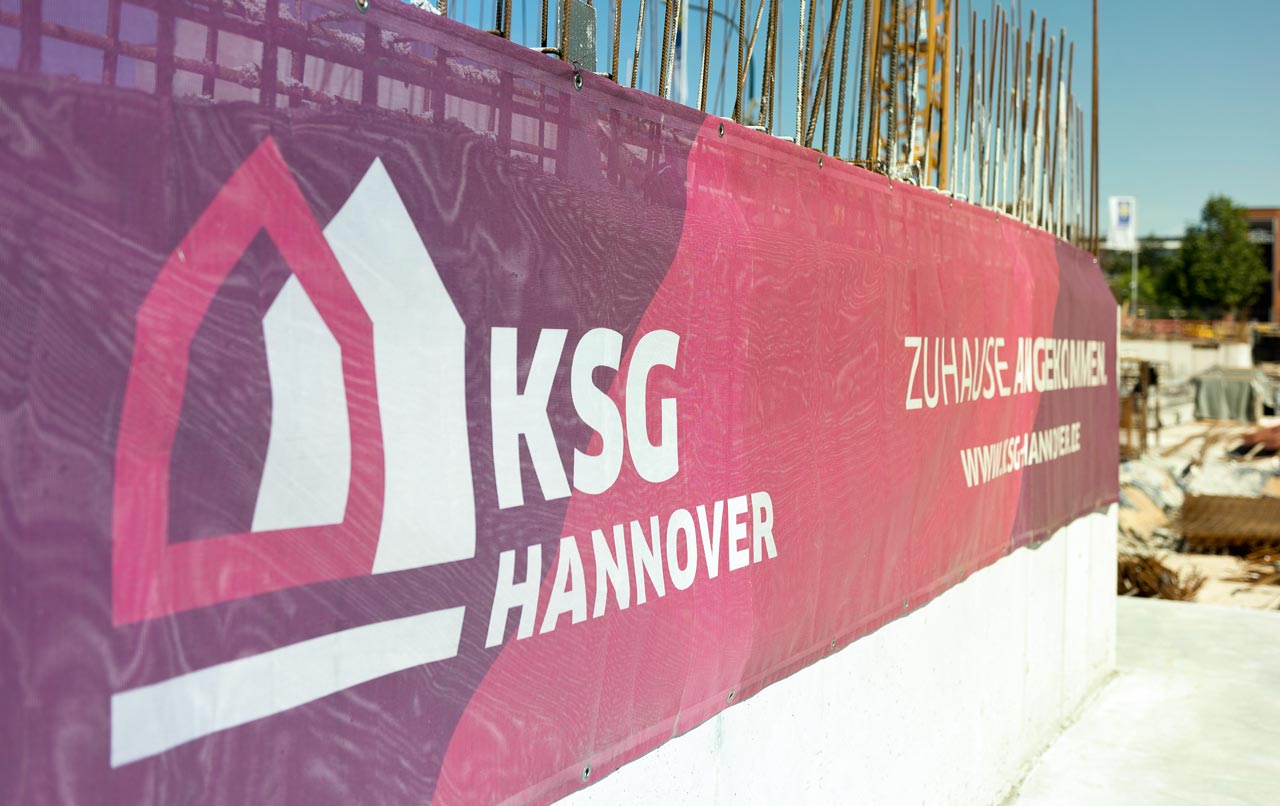 Baustellenbanner KSG