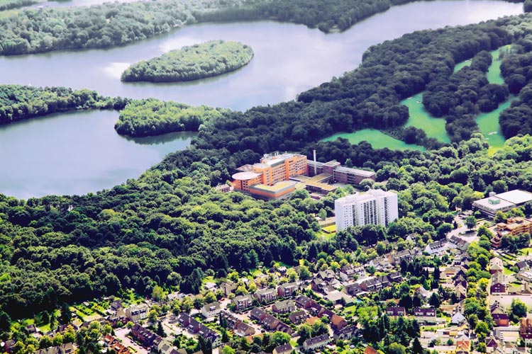 Bild: BG Klinikum in Duisburg aus der Vogelperspektive