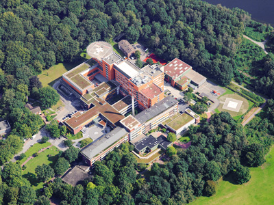 Bild: BG Klinikum in Duisburg aus der Vogelperspektive